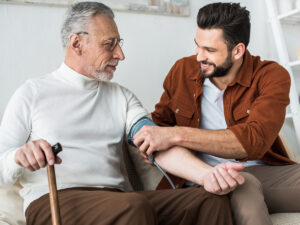 Devotedly caring for elderly parents, creating a nurturing environment filled with love, support, and cherished moments