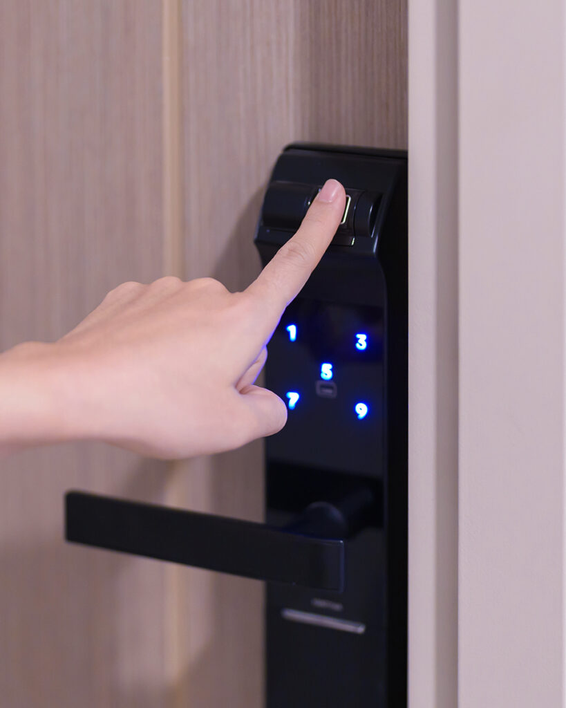 Secure your space with a fingerprint lock, merging convenience and high-tech protection for peace of mind.