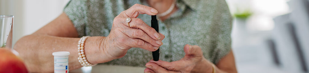 Diabetes care for the elderly entails frequent monitoring and a collaborative approach between caregiver and patient.
